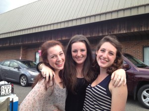 Katie, Emily and me at Dave Matthews 2013